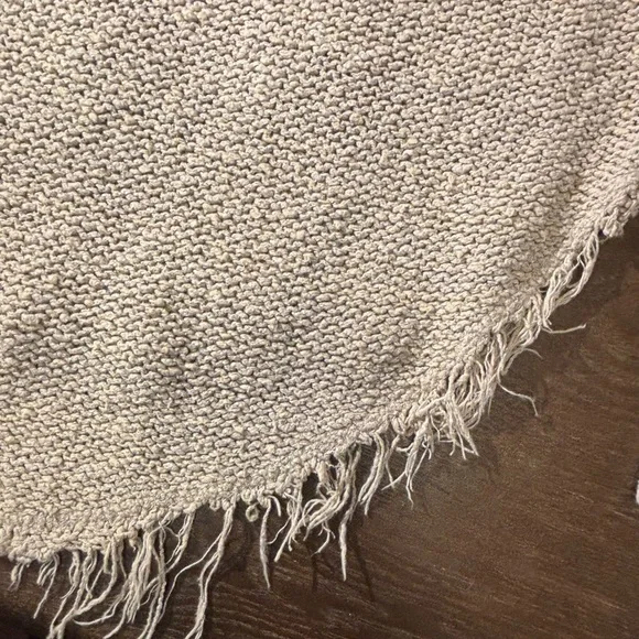 Free People Tan Crew Neck Sweater with Intricate Knit Pattern - Picture 9 of 12